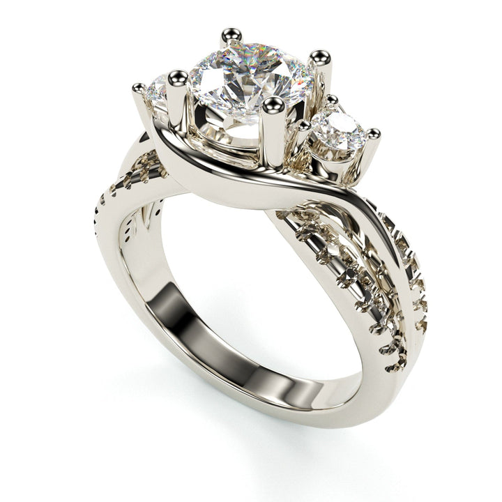 Sakcon Jewelers Ring 10K White Gold Kamila Diamond Engagement Ring