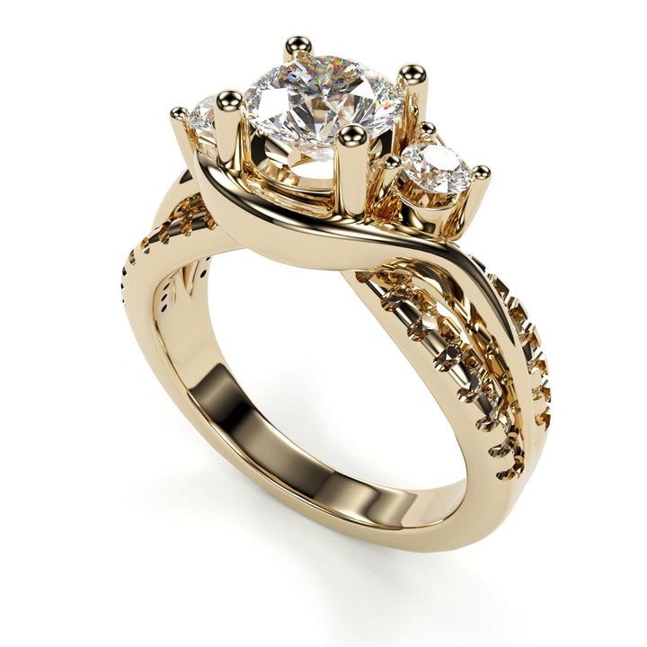 Sakcon Jewelers Ring 10K Yellow Gold Kamila Diamond Engagement Ring