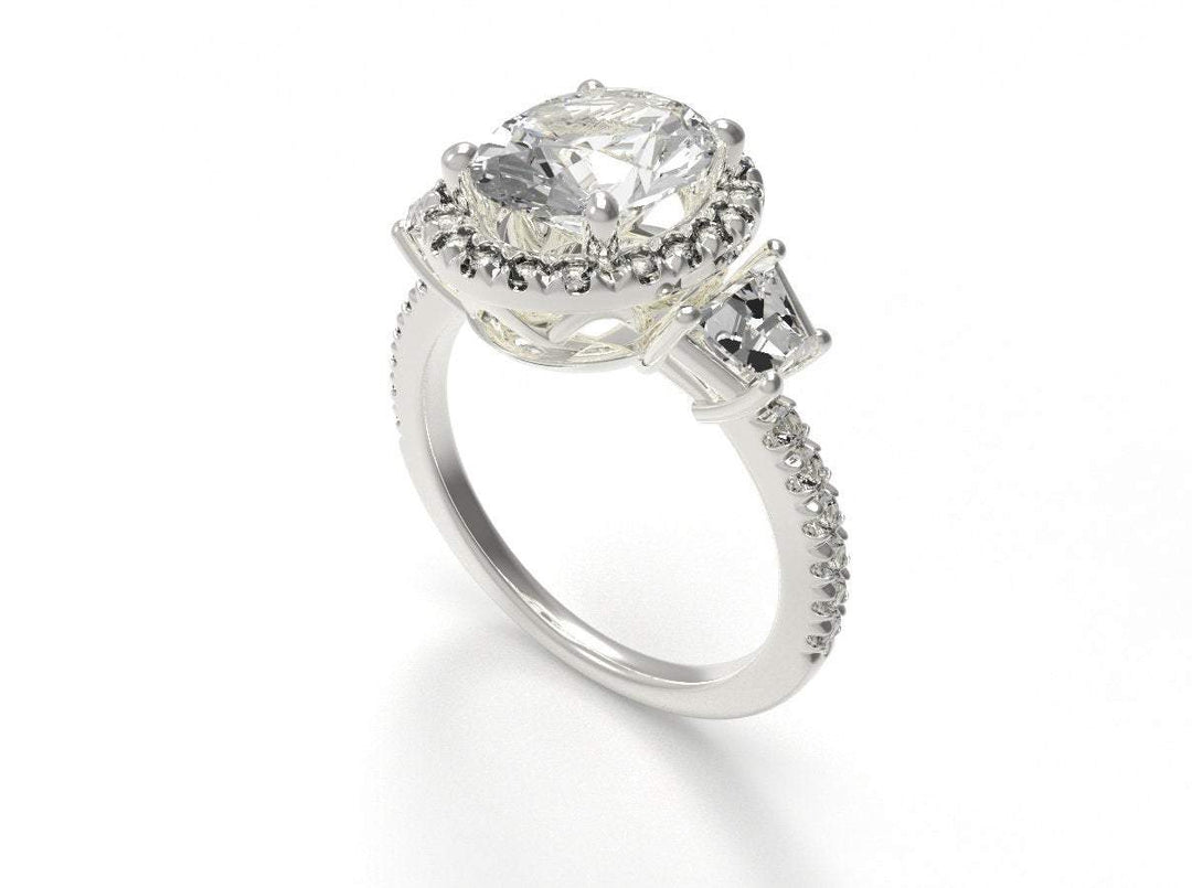 Sakcon Jewelers Paisley Moissanite Engagement ring in Gold, Platinum or Palladium