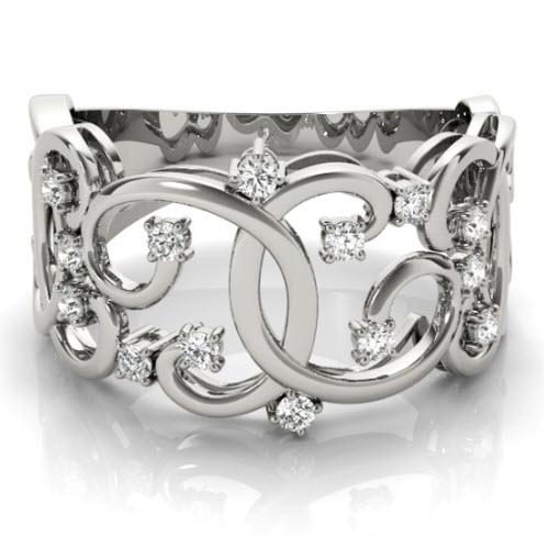 Sakcon Jewelers Ring Tu-Tone Angelique Diamond Ring