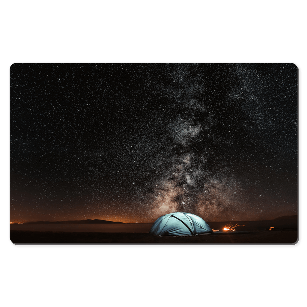 Sakcon Jewelers 10x16 inch Pars Sahin Camping under the Night Sky | Desk Mat | Mouse Pad | Remote Working | Manicure Mat