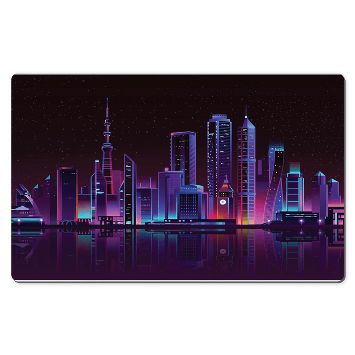 Sakcon Jewelers 10x16 inch Purple City Scape | Purple Desk Mat | Work At Home