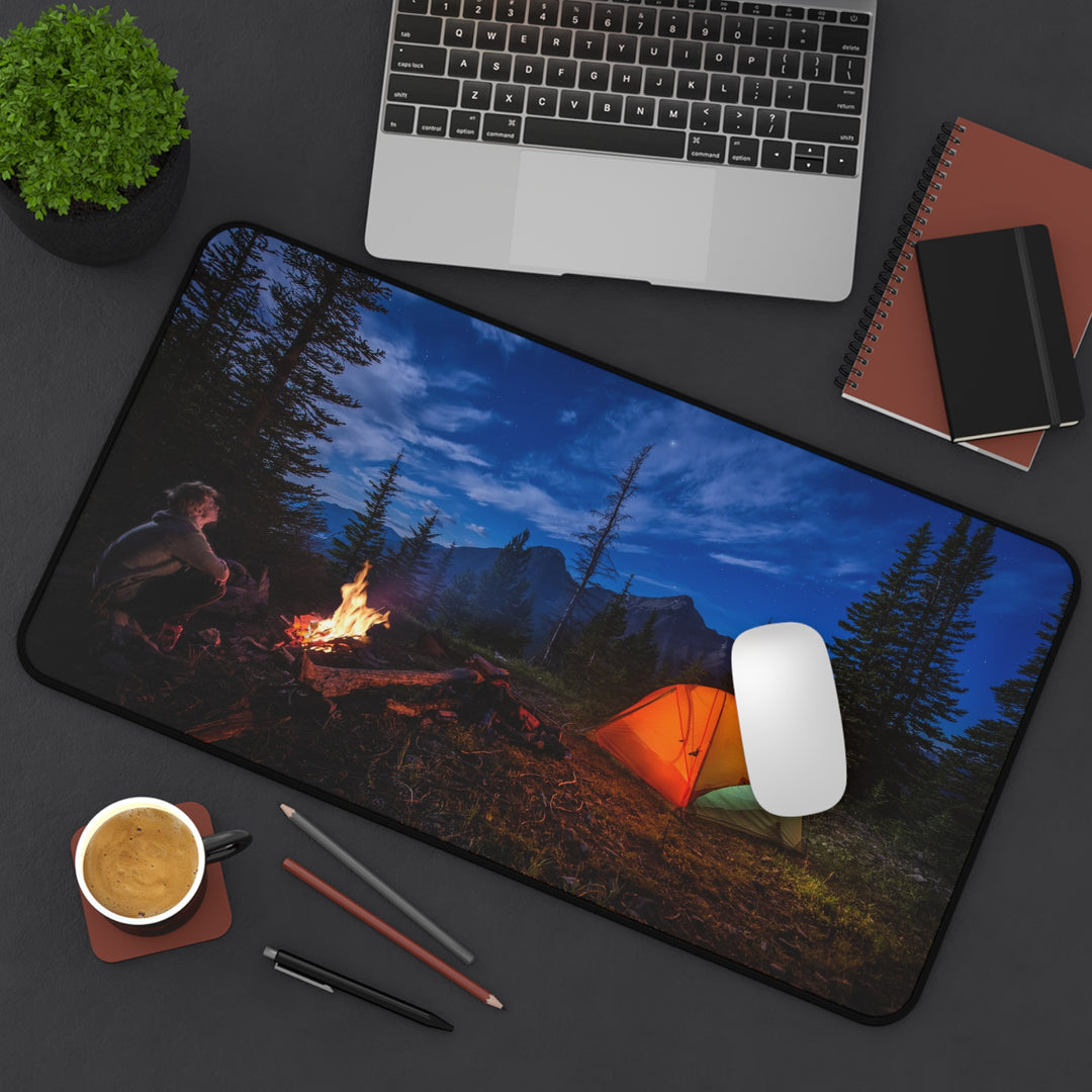 Camping Under The Stars Desk Mat