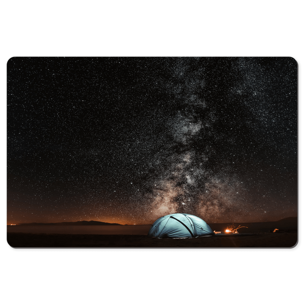 Sakcon Jewelers 12x18 inch Pars Sahin Camping under the Night Sky | Desk Mat | Mouse Pad | Remote Working | Manicure Mat