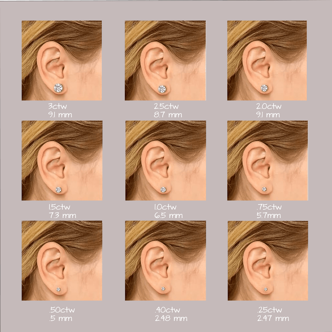 2.5 ctw best sale diamond stud earrings