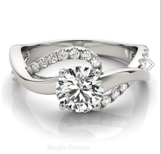 Jazlyn Diamond Engagement Ring Moissanite Engagement Ring