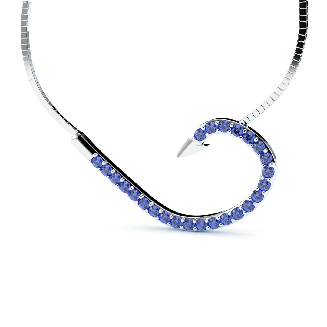 Sakcon Jewelers Pendant Sideways Fish Hook Pendant, Fishing Jewelry