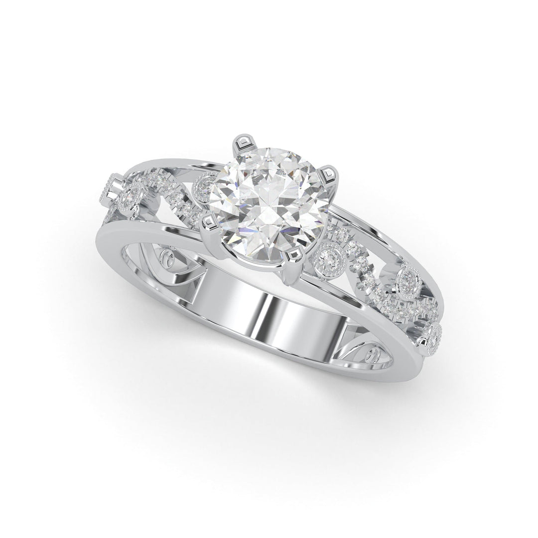 Sakcon Jewelers Ring 10K White Gold Bella Diamond Engagement Ring