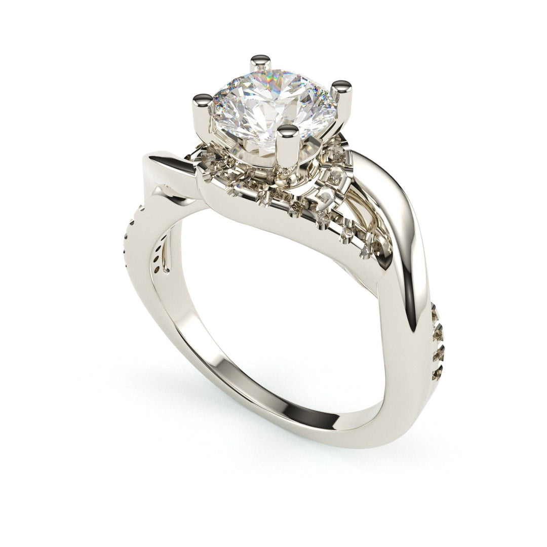 Sakcon Jewelers Ring 10K White Gold Petra Diamond Engagement Ring