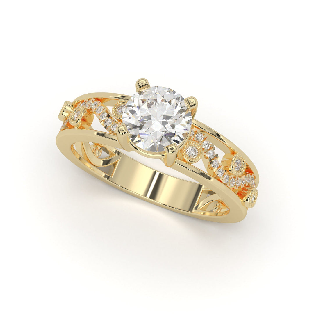 Sakcon Jewelers Ring 10K Yellow Gold Bella Diamond Engagement Ring