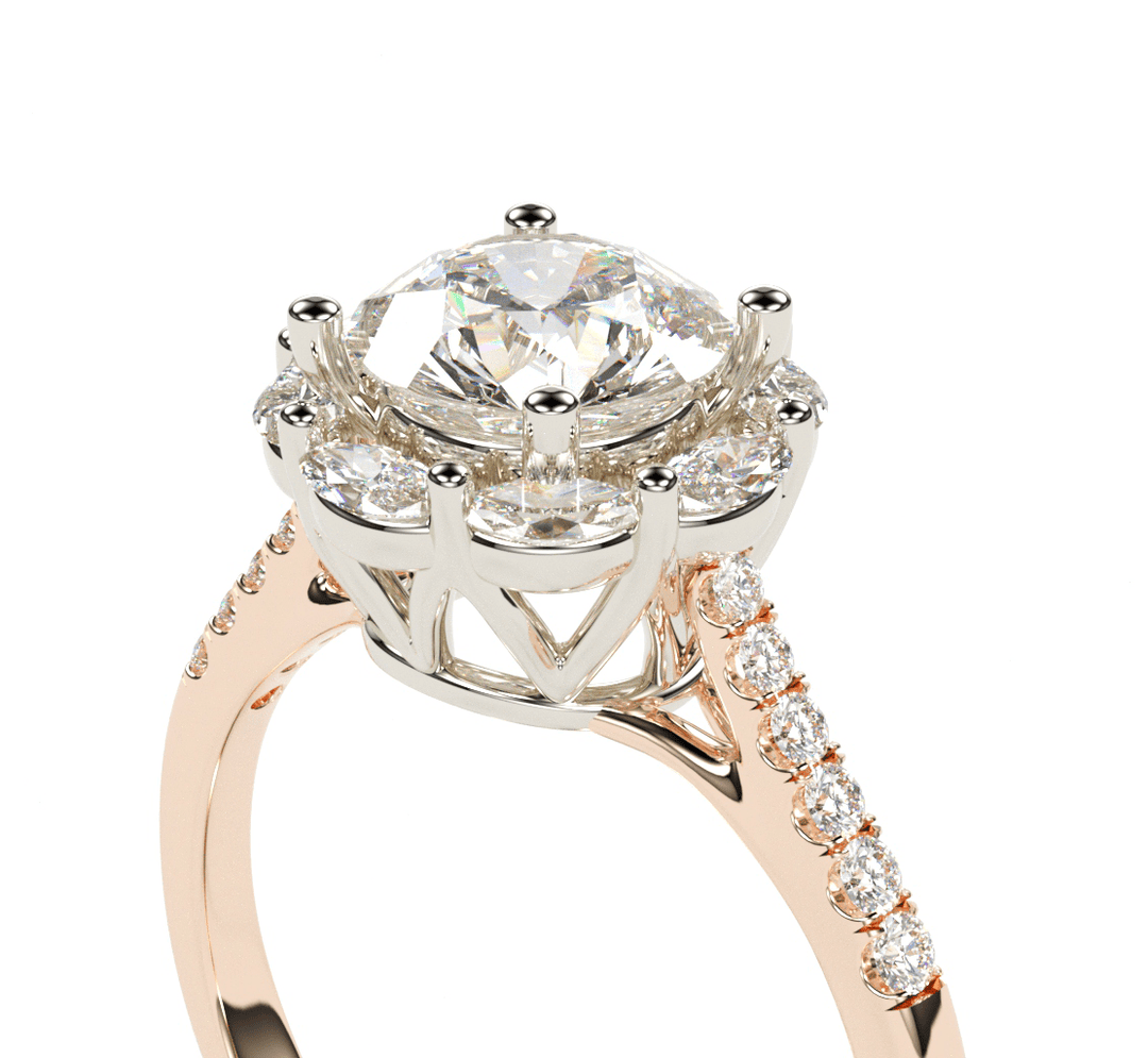 Sakcon Jewelers Ring 14K Tu-Tone Tena Diamond Engagement Ring