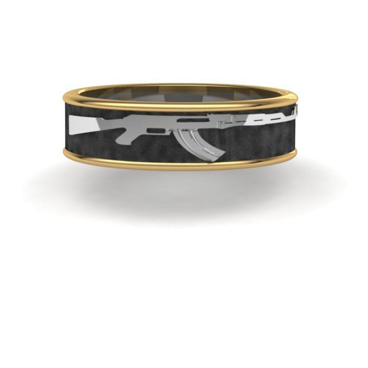 Sakcon Jewelers Ring AK-47 Gun Ring 6mm