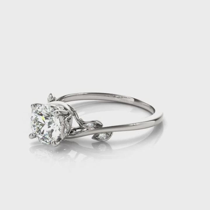 Demi Diamond Engagement Ring Moissanite Engagement Ring