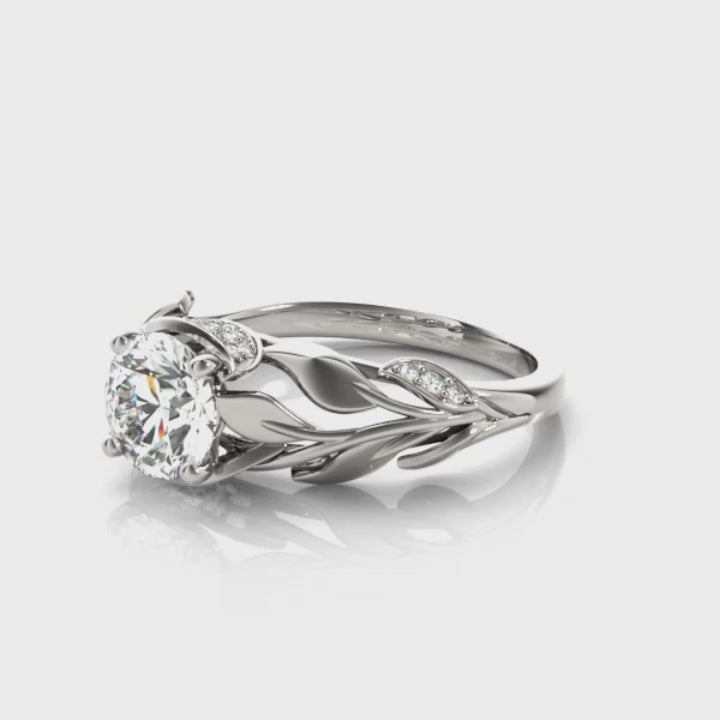 Brenna Moissanite & diamond Engagement Ring