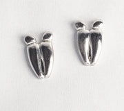 American Sportsman Jewelry Earrings Sterling Silver Deer Print Hunting Earrings-Large