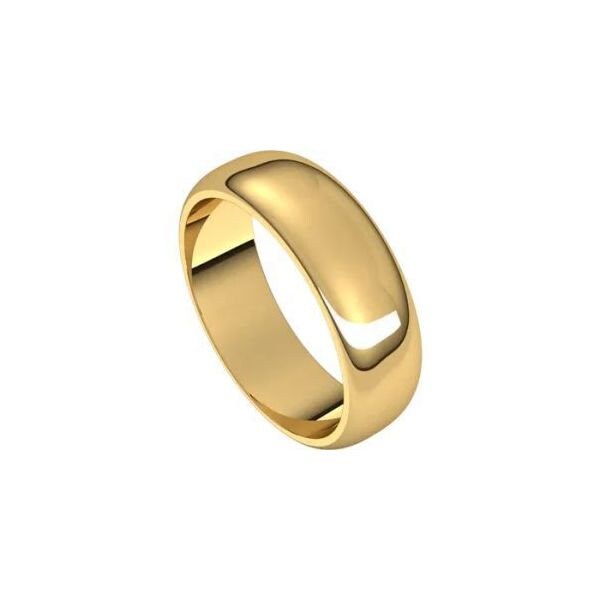 Wedding Band 6.0mm Half Round, Gold Band, Gold Wedding Ring, Silver Wedding Ring