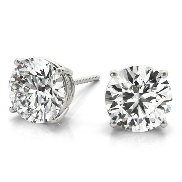 Lab Grown Diamond Stud Earrings 1.50ctw, gold and diamond earrings, back earrings