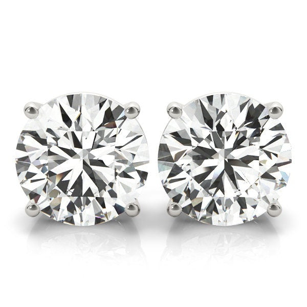 Lab Grown Diamond Stud Earrings 1.50ctw, gold and diamond earrings, back earrings