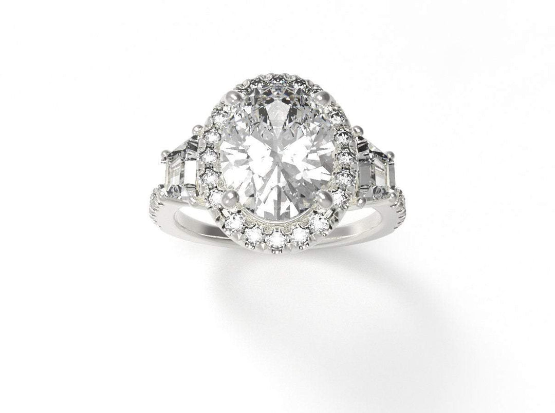 Sakcon Jewelers Paisley Moissanite Engagement ring in Gold, Platinum or Palladium