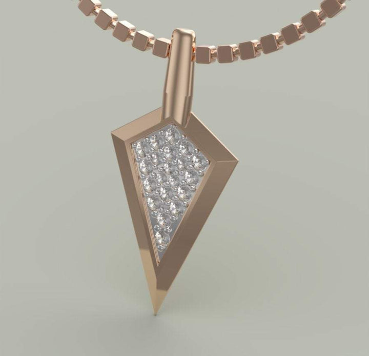 Sakcon Jewelers Pendant 14K Rose Gold Diamond Broadhead Pendant