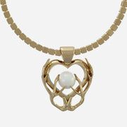 Sakcon Jewelers Pendant Pearl Antler Heart Pendant