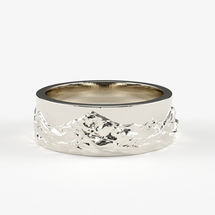 Sakcon Jewelers Ring 10k White Gold Mountain Ring-10MM