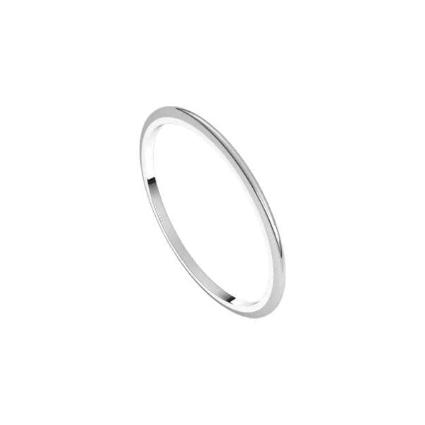 Sakcon Jewelers Ring 10K White Wedding Band-1mm Half Round