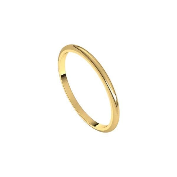 Sakcon Jewelers Ring 10K Yellow Wedding Band-1.5mm Half Round