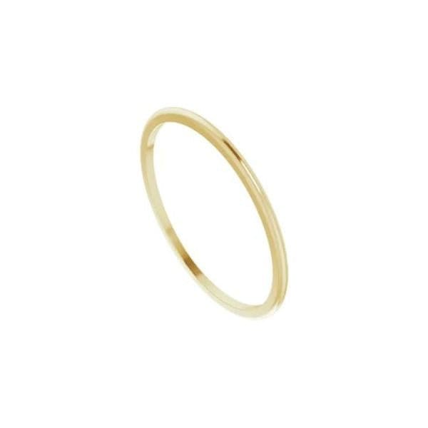 Sakcon Jewelers Ring 10K Yellow Wedding Band-1mm Half Round