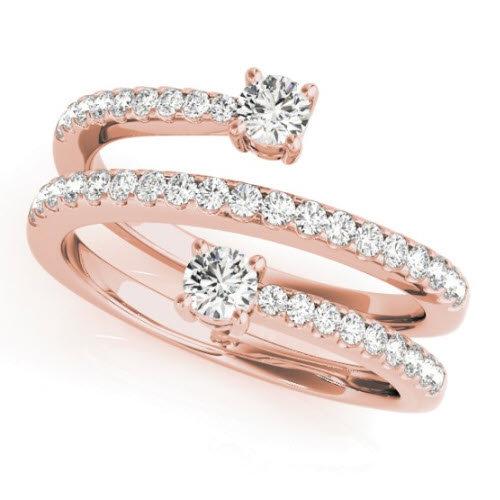 Sakcon Jewelers Ring 14k Rose Gold Andrea Lab Created Diamond Ring