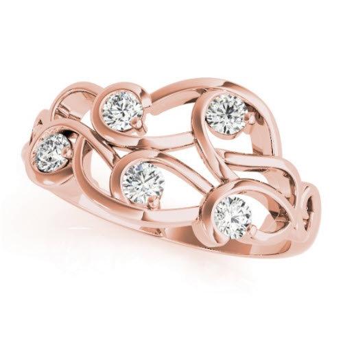 Sakcon Jewelers Ring 14k Rose Gold Angie Diamond Fashion Ring