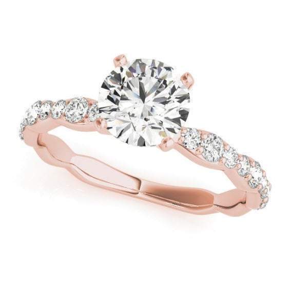 Sakcon Jewelers Ring 14k Rose Gold Autumn Diamond Engagement Ring