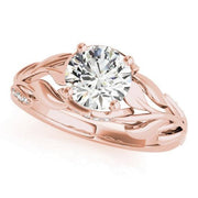 Sakcon Jewelers Ring 14k Rose Gold Brenna Moissanite & diamond Engagement Ring