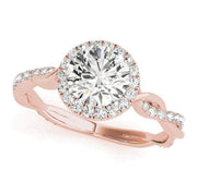 Sakcon Jewelers Ring 14k Rose Gold Bryn Moissanite Engagement Ring