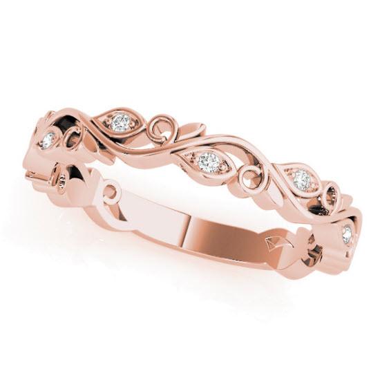 Sakcon Jewelers Ring 14K Rose Gold Carina .05ctw Stackable Ring