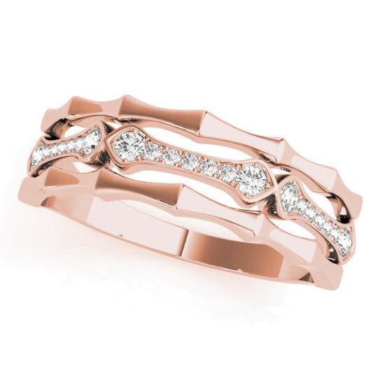 Sakcon Jewelers Ring 14K Rose Gold Carmen .10ctw Diamond Stackable Ring