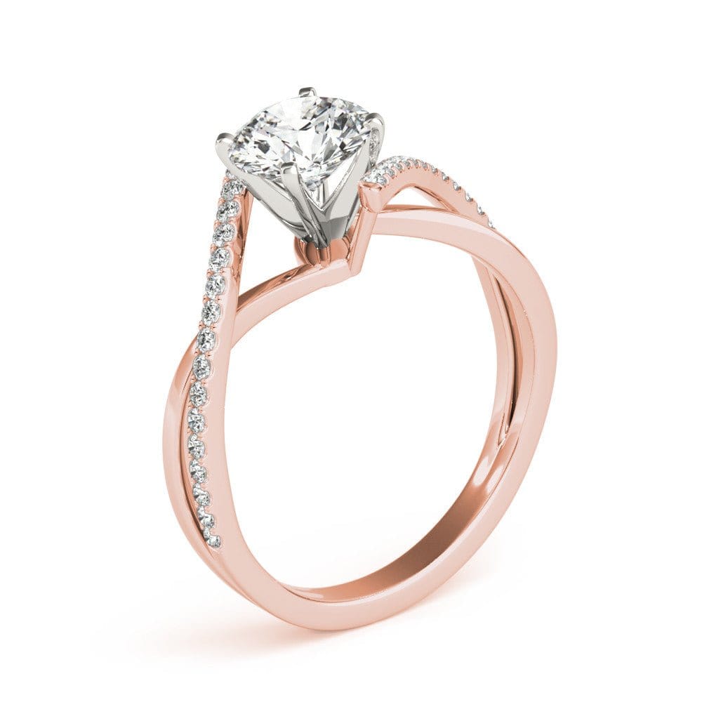 Sakcon Jewelers Ring 14k Rose Gold Caroline Diamond Engagement Ring