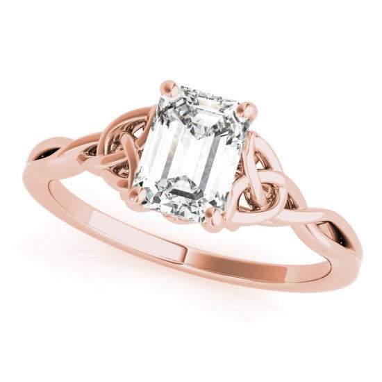Sakcon Jewelers Ring 14k Rose Gold Clarissa Diamond or Moissanite Engagement Ring