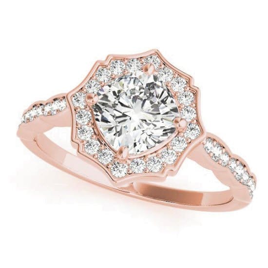 Sakcon Jewelers Ring 14k Rose Gold Claudia Lab-Created Diamond Engagement Ring