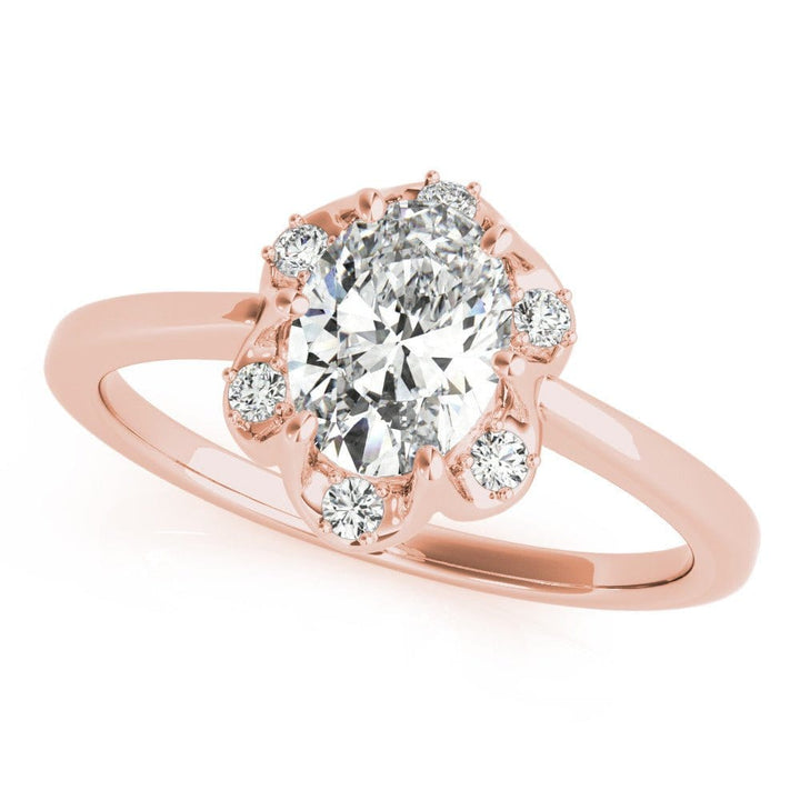 Sakcon Jewelers Ring 14K Rose Gold Corinne Moissanite/Diamond Engagement Ring
