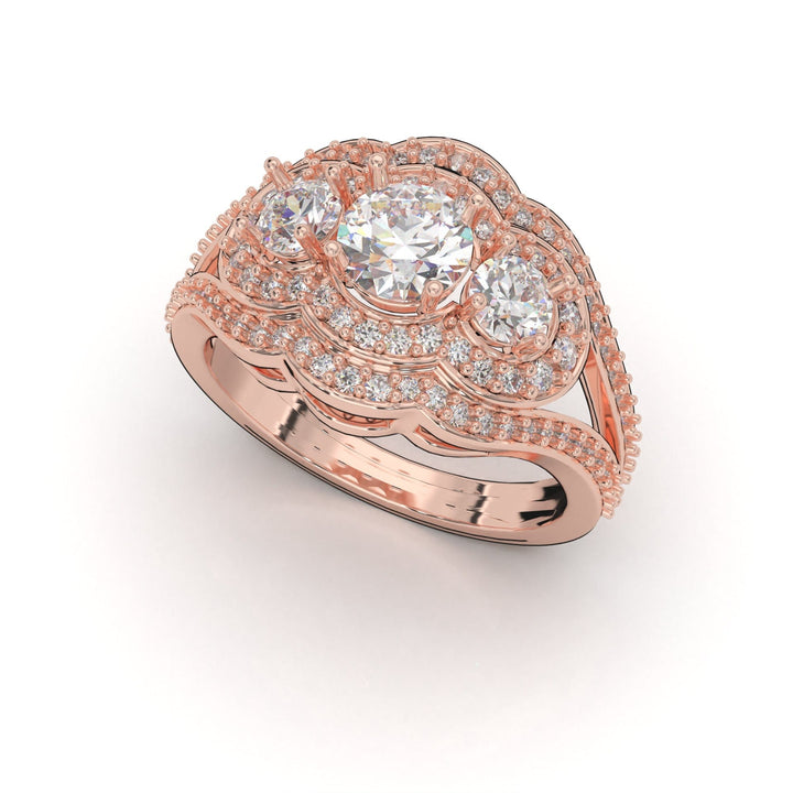 Sakcon Jewelers Ring 14k Rose Gold Dakota Diamond Engagement Ring