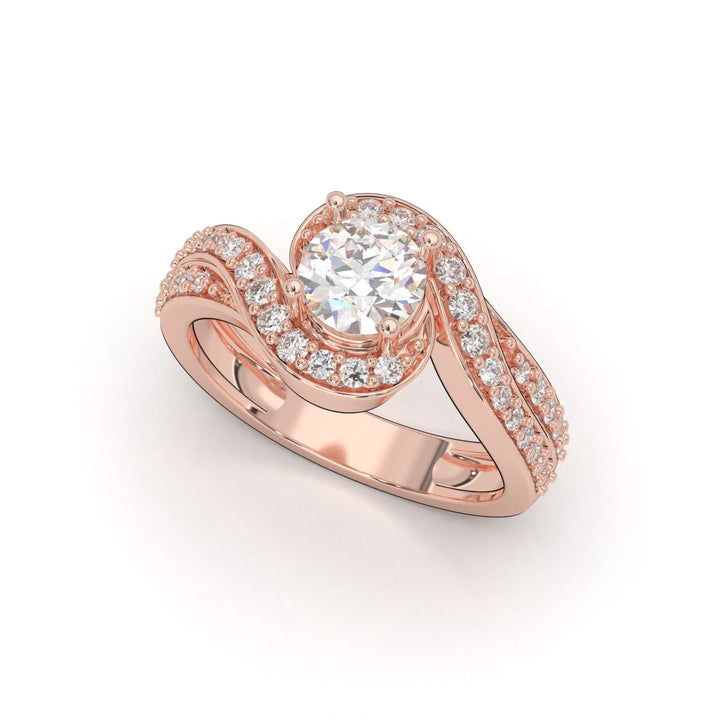 Sakcon Jewelers Ring 14k Rose Gold Dalia Diamond Engagement Ring