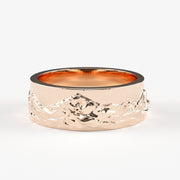 Sakcon Jewelers Ring 14k Rose Gold Mountain Ring-10MM
