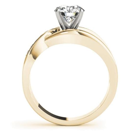 Sakcon Jewelers Ring 14K Set Round Brilliant XOXO Open Swirl Engagement Ring
