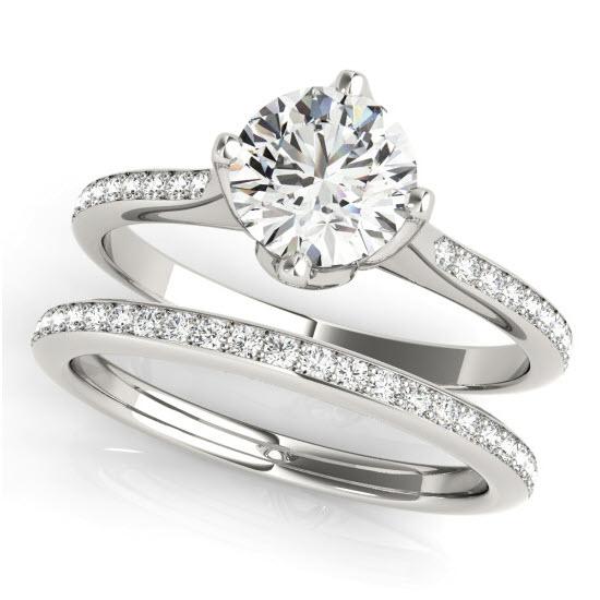 Sakcon Jewelers Ring 14K Wedding Set Claire  Moissanite/Lab Created Diamond Engagement Ring