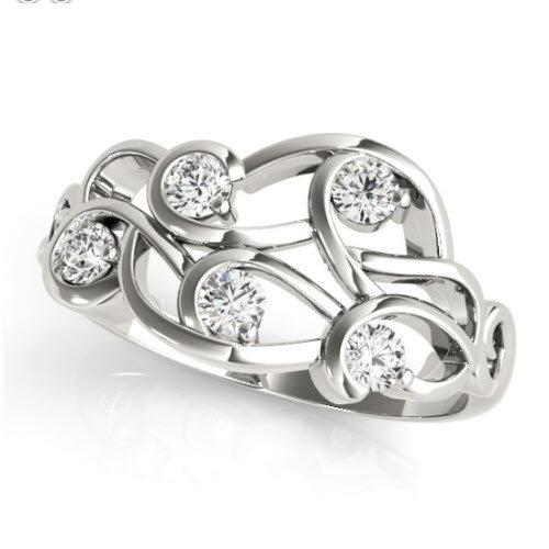 Sakcon Jewelers Ring 14k White Gold Angie Diamond Fashion Ring