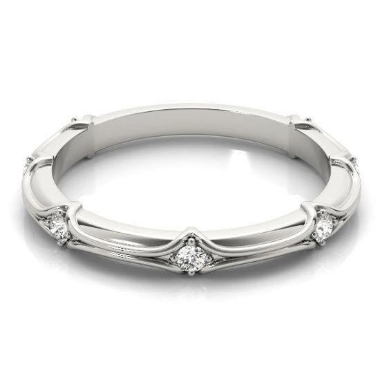 Sakcon Jewelers Ring 14K White Gold Brynn Stackable Ring