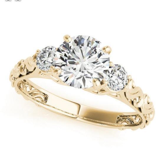 Sakcon Jewelers Ring 14K Yellow Gold Anais Moissanite/Lab-Created Engagement Ring