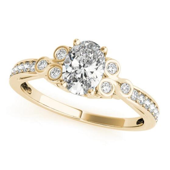 Sakcon Jewelers Ring 14k Yellow Gold Aviana Diamond/Moissanite Engagement Ring
