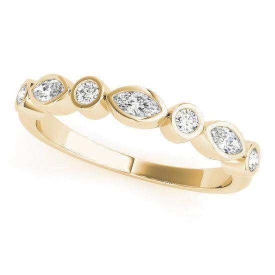 Sakcon Jewelers Ring 14K Yellow Gold Cadence .33ctw Stackable Ring | Lab Grown diamond band | Stackable Ring